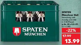 Kaufland SPATEN Münchner Hell Angebot