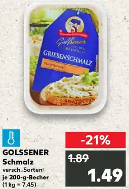 Kaufland GOLSSENER Schmalz Angebot