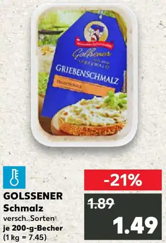 Kaufland GOLSSENER Schmalz Angebot