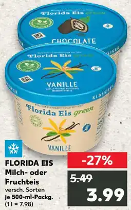 Kaufland FLORIDA EIS Milch- oder Fruchteis Angebot