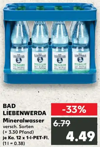 Kaufland BAD LIEBENWERDA Mineralwasser Angebot