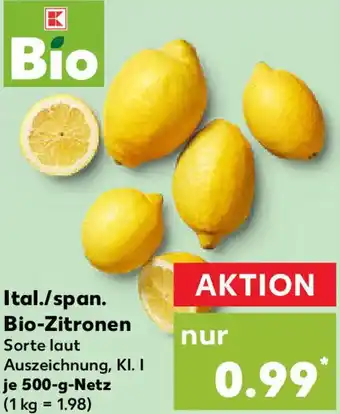 Kaufland Ital./span. Bio-Zitronen Angebot