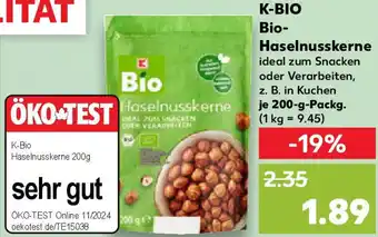 Kaufland K-BIO Bio Haselnusskerne Angebot