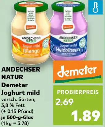 Kaufland ANDECHSER NATUR Demeter Joghurt mild Angebot