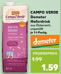 Kaufland CAMPO VERDE Demeter Haferdrink Angebot