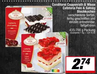 L. STROETMANN GROSSMARKT Conditorei Coppenrath & Wiese Cafeteria Fein & Sahnig Blechkuchen Angebot