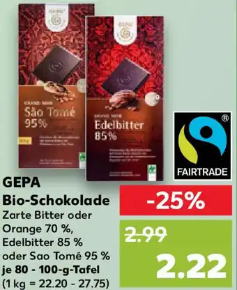 Kaufland GEPA Bio-Schokolade Angebot