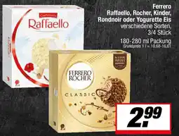 L. STROETMANN GROSSMARKT Ferrero Raffaello, Rocher, Kinder, Rondnoir oder Yogurette Eis Angebot