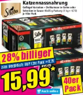 Norma Sheba Katzennassnahrung Angebot