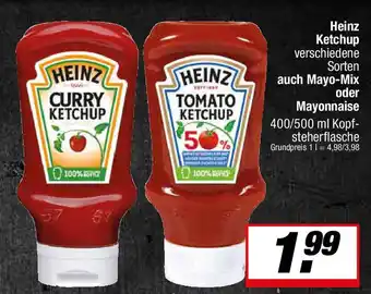 L. STROETMANN GROSSMARKT Heinz Ketchup auch Mayo-Mix oder Mayonnaise Angebot