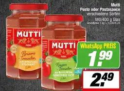 L. STROETMANN GROSSMARKT Mutti Pesto oder Pastasauce Angebot