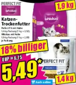 Norma PERFECT FIT/Whiskas Katzen Trockenfutter Angebot