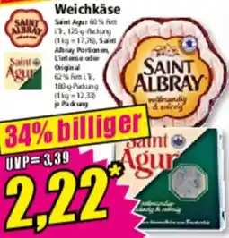 Norma Saint Albray/ Saint Agur Weichkäse Angebot