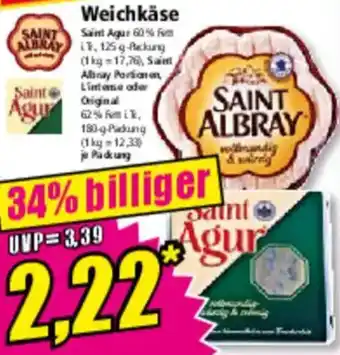 Norma Saint Albray/ Saint Agur Weichkäse Angebot