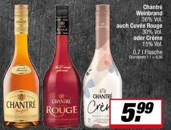 L. STROETMANN GROSSMARKT Chantré Weinbrand auch Cuvée Rouge oder Crème Angebot