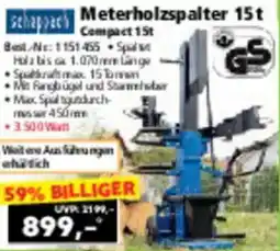 Norma Scheppach Meterholzspalter 15t Angebot