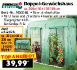 Norma Powertec Garden Doppel-Gewächshaus Angebot