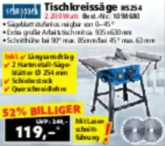 Norma Scheppach Tischkreissäge Angebot