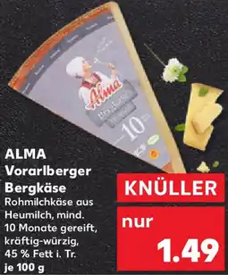 Kaufland ALMA Vorarlberger Bergkäse Angebot