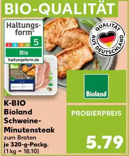 Kaufland K-BIO Bioland Schweine Minutensteak Angebot