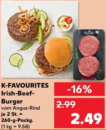 Kaufland K-FAVOURITES Irish-Beef Burger Angebot