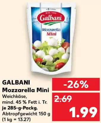 Kaufland GALBANI Mozzarella Mini Angebot