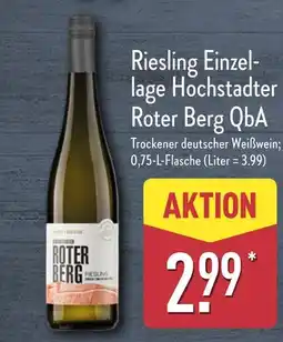 Aldi Nord Roter berg riesling einzellage hochstadter roter berg qba Angebot