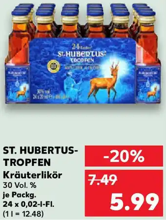 Kaufland ST. HUBERTUS TROPFEN Kräuterlikör Angebot