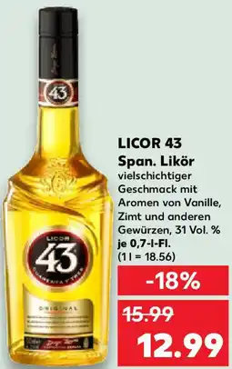 Kaufland LICOR 43 Span. Likör Angebot