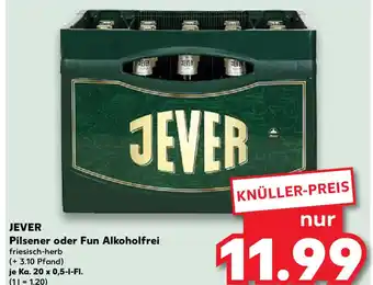 Kaufland JEVER Pilsener oder Fun Alkoholfrei Angebot