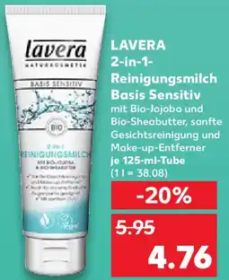 Kaufland LAVERA 2-in-1 Reinigungsmilch Basis Sensitiv Angebot