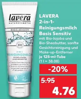 Kaufland LAVERA 2-in-1 Reinigungsmilch Basis Sensitiv Angebot