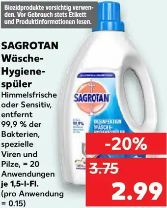Kaufland SAGROTAN Wäsche Hygienespüler Angebot