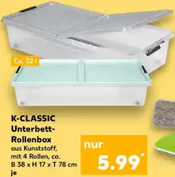 Kaufland K-CLASSIC Unterbett Rollenbox Angebot