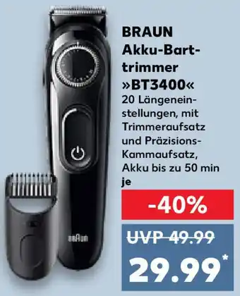 Kaufland BRAUN Akku-Barttrimmer BT3400 Angebot