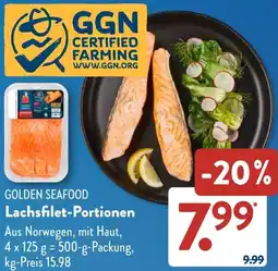 Aldi Süd GOLDEN SEAFOOD Lachsfilet-Portionen Angebot