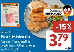 Aldi Süd FAIR & GUT Puten-Ministeaks Angebot