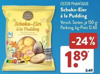 Aldi Süd OSTER PHANTASIE Schoko-Eier à la Pudding Angebot