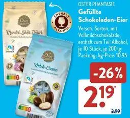 Aldi Süd OSTER PHANTASIE Gefüllte Schokoladen-Eier Angebot