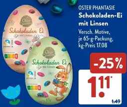 Aldi Süd OSTER PHANTASIE Schokoladen-Ei mit Linsen Angebot