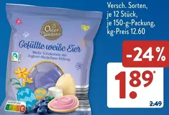 Aldi Süd OSTER PHANTASIE Gefüllte weiße Eier Angebot