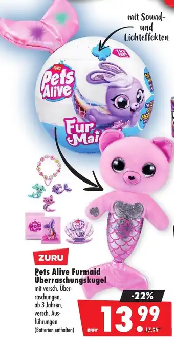 Mäc Geiz ZURU Pets Alive Furmaid Überraschungskugel Angebot