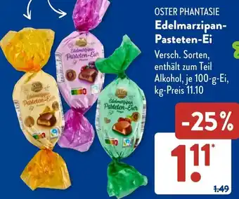 Aldi Süd OSTER PHANTASIE Edelmarzipan Pasteten-Ei Angebot