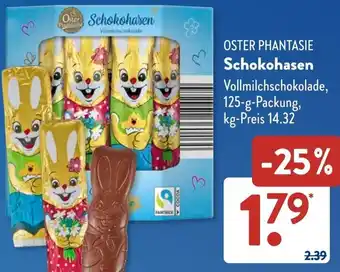 Aldi Süd OSTER PHANTASIE Schokohasen Angebot