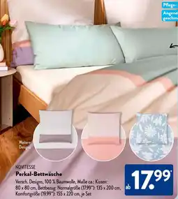 Aldi Süd NOVITESSE Perkal-Bettwäsche Angebot