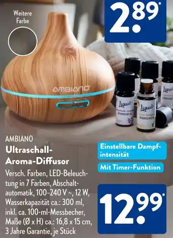 Aldi Süd AMBIANO Ultraschall Aroma-Diffusor Angebot