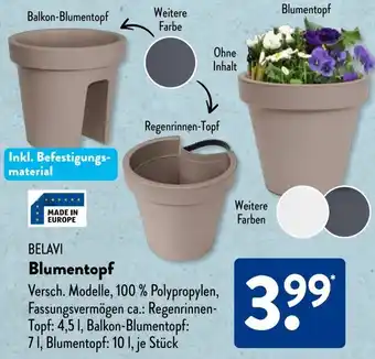 Aldi Süd BELAVI Blumentopf Angebot