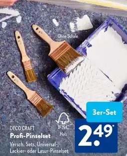 Aldi Süd DECO CRAFT Profi-Pinselset Angebot