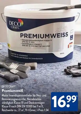 Aldi Süd DECO CRAFT Premiumweiß Angebot