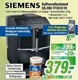 Expert Klein SIEMENS Kaffeevollautomat EQ.300 TF301E19 Angebot